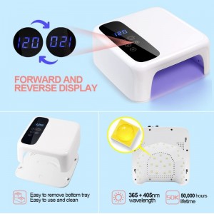 M&R 602Pro  Cordless Led Nail Lamp, Wireless Nail Dryer, 72W Rechargeable Led Nail Light, Portable Gel UV Led Nail Lamp with 4 Timer Setting Sensor and LCD Display, Professional Led Nail Lamp for Gel Polish